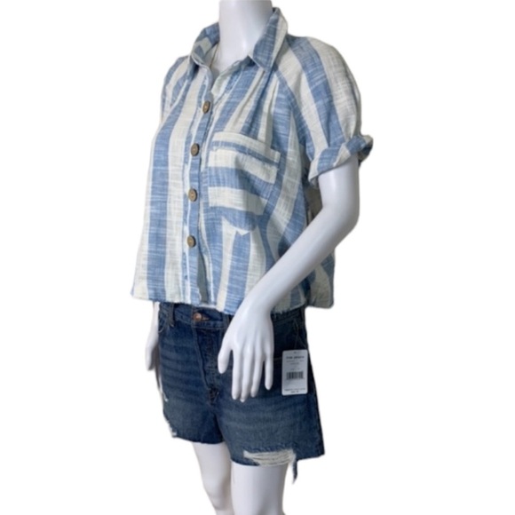 Free People Women’s Away At Sea Striped Top - Picture 4 of 11